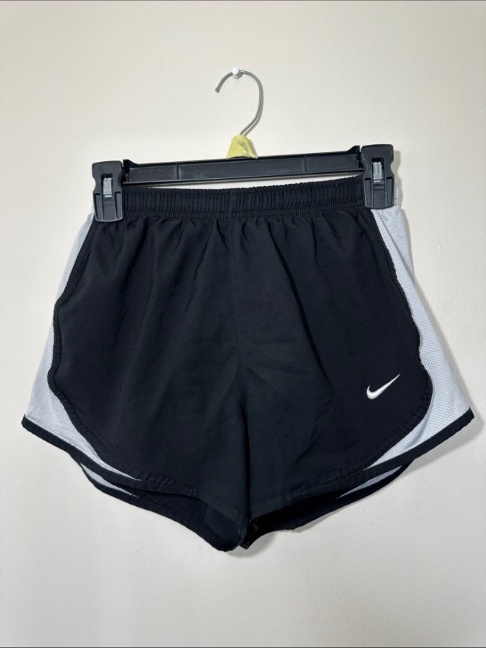 Nike Black Athletic Shorts with White Side Panels